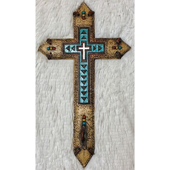 NWOT Montana West 12” Western Tooled Lord Hear My Prayer Wall Cross - Picture 7 of 7